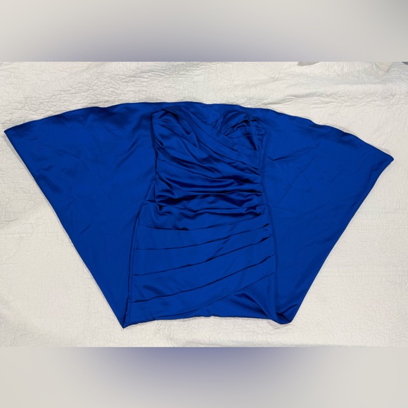 David's Bridal Womens Royal Blue Strapless Maxi Dress Size 10 - Picture 14 of 14